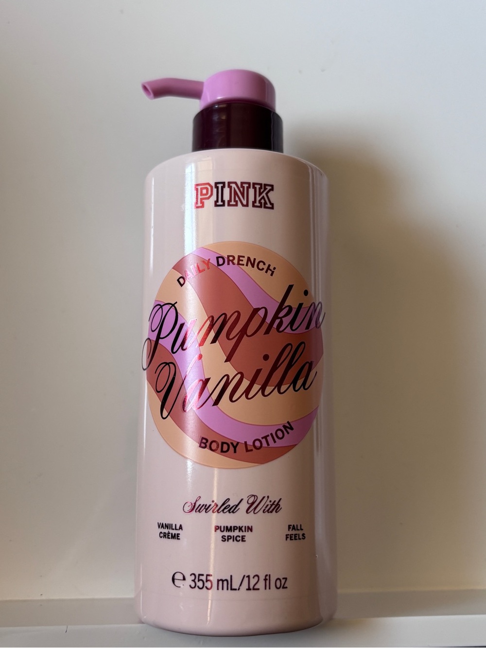PINK Pumpkin Vanilla Daily Drench Body Lotion 12oz NEW